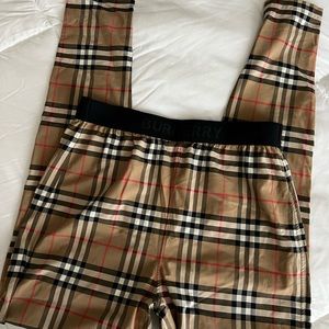 Burberry women leggings belvoir vintage check size medium